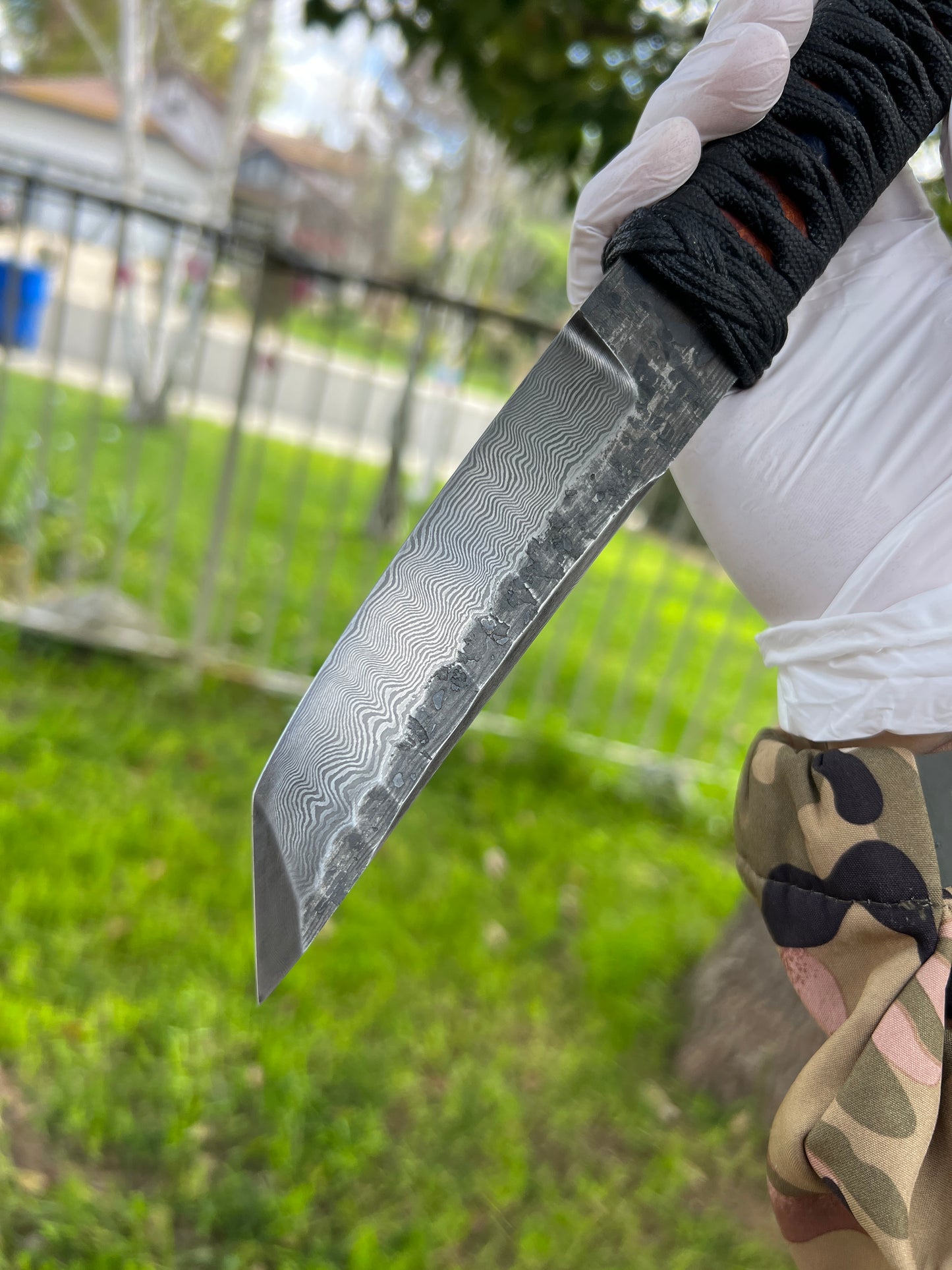 Ben Seward custom damascus Japanese Tanto