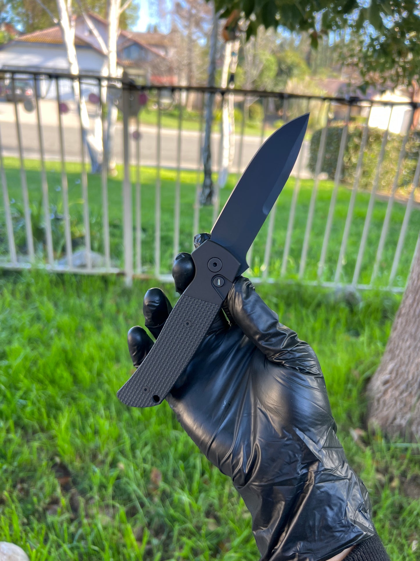 Pro-Tech Terzuola ATCF Operator MagnaCut Automatic Knife Black G-10 (3.5" DLC)