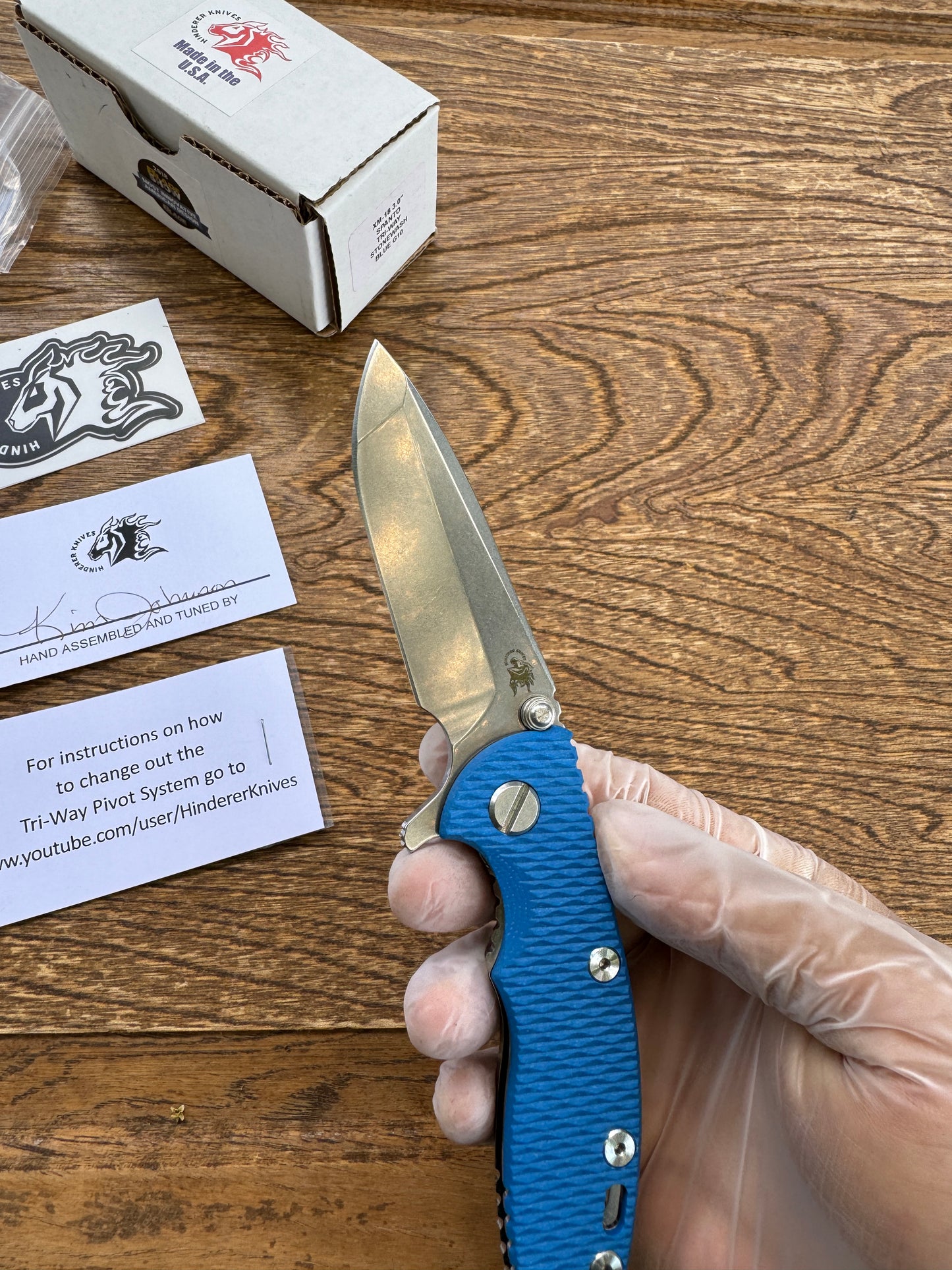 Rick Hinderer XM-18 3" Spanto Tri Way Pivot G-10 Flipper